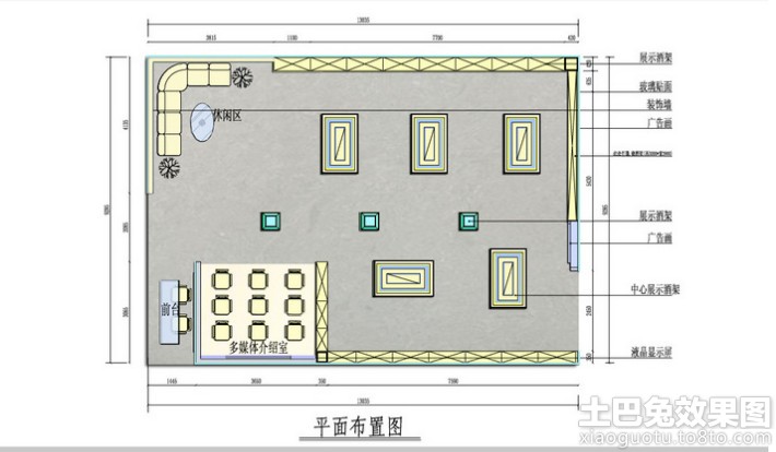 展厅CAD平面图图片